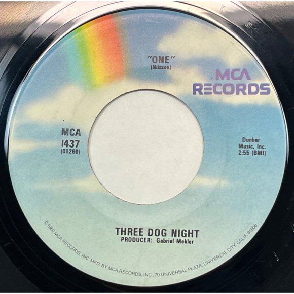 Three Dog Night One / Try A Little Tenderness 45 Rock 1980 MCA - Picture 1 of 4